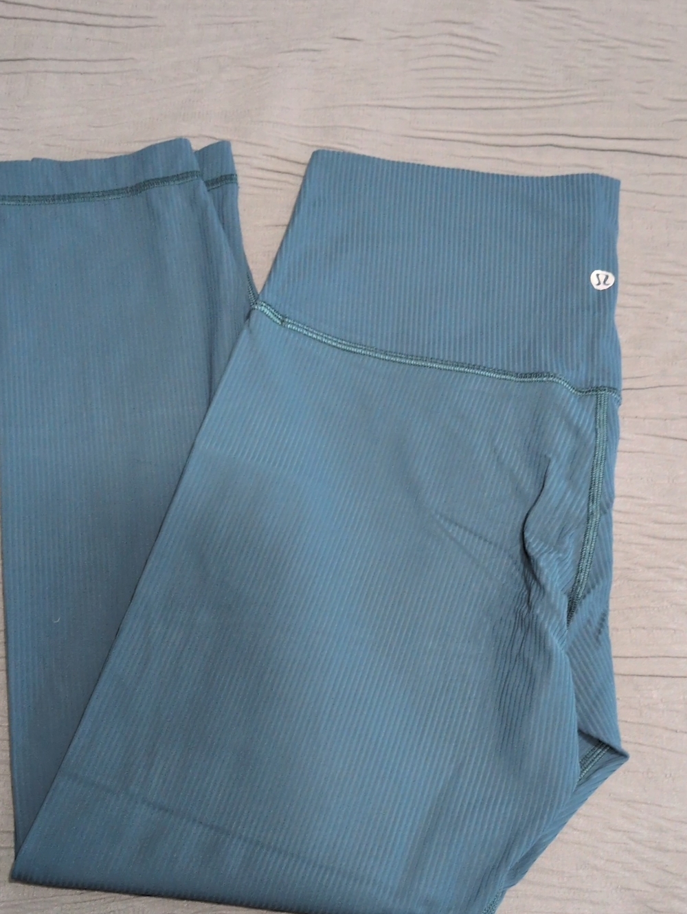 lululemon athletica Women's Teal Ribbed High-Rise Leggings